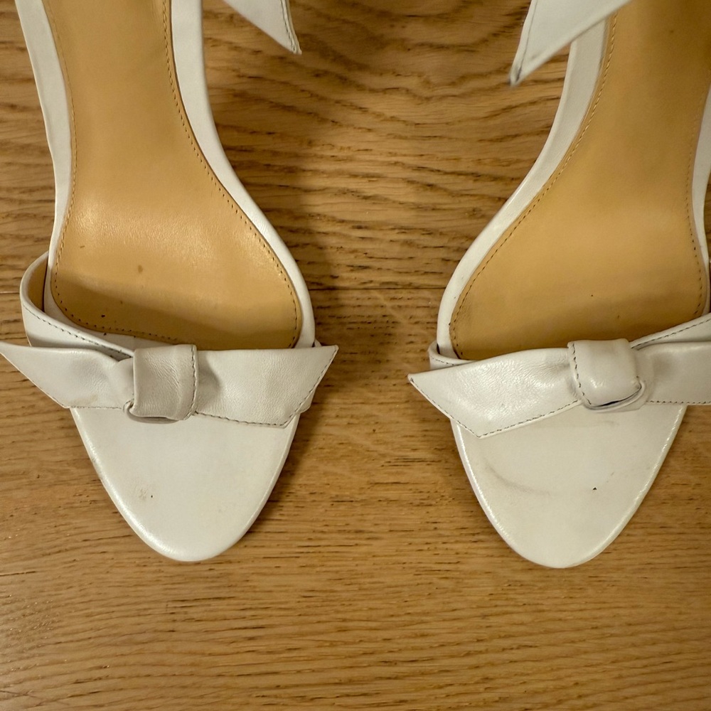 Alexandre Birman Clarita Leather Bow Sandals Heels Size 7 37 - Picture 4 of 8